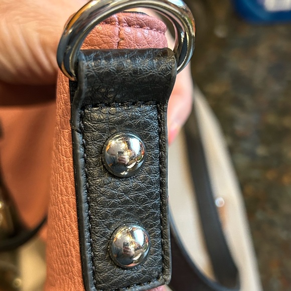 Jessica Simpson Elegant Colorblock Pink & Gray Women's Faux Leather Tote Bag EUC - Picture 12 of 15